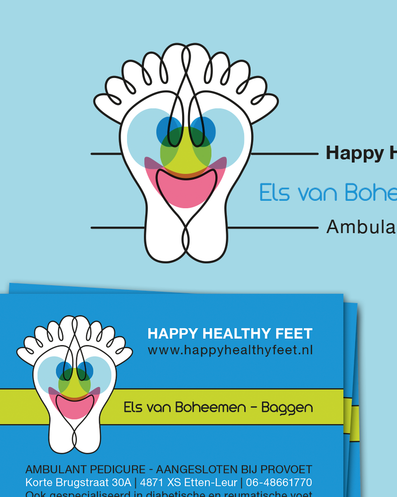 Happy Healthy Feet | Logo, Visitekaartje, Advertentie, Website