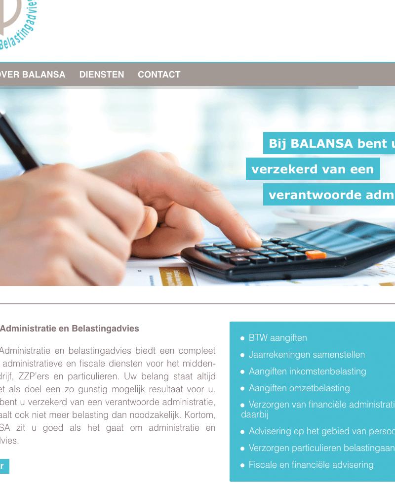 Administratie BALANSA | website